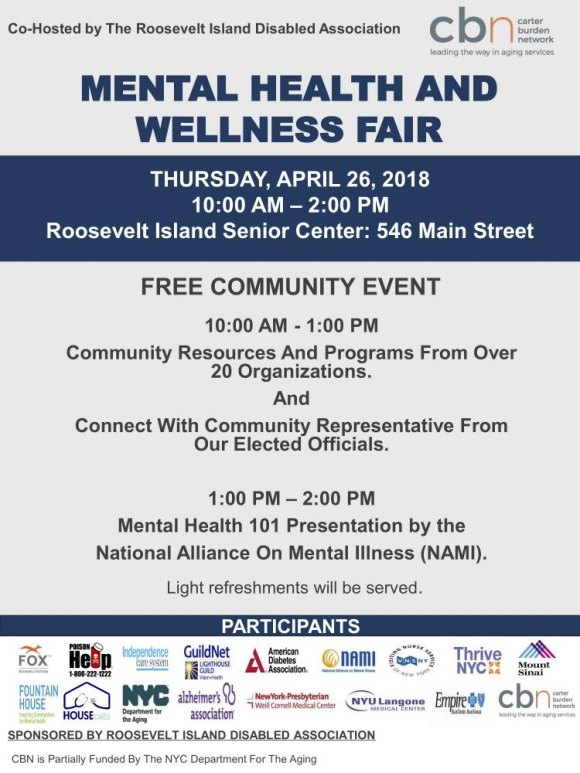 TODAY, Mental Health & Wellness Fair - CBN/RI Senior Center TODAY, Mental Health & Wellness Fair - CBN/RI Senior Center